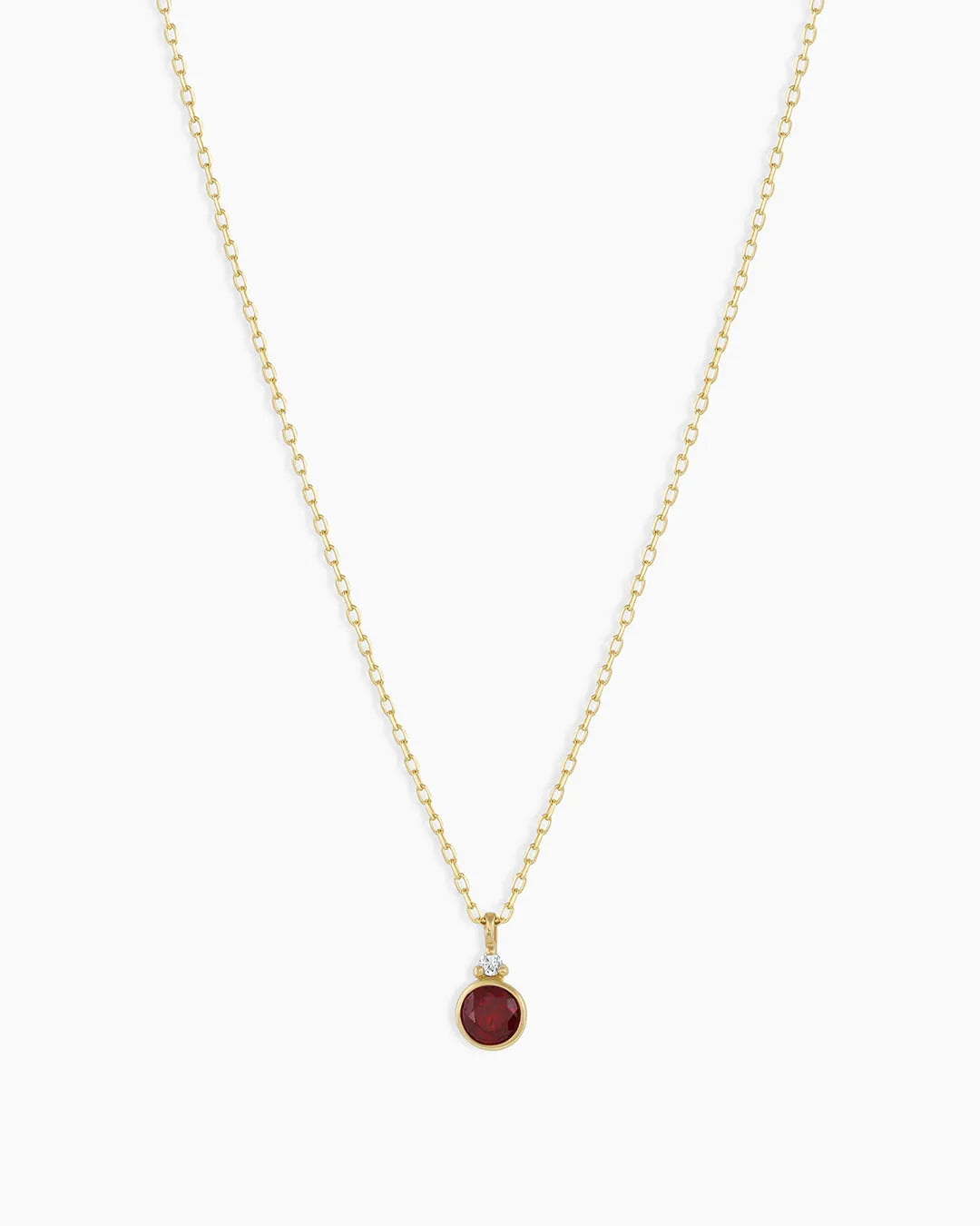Birthstone Necklace in 14K Solid Gold
