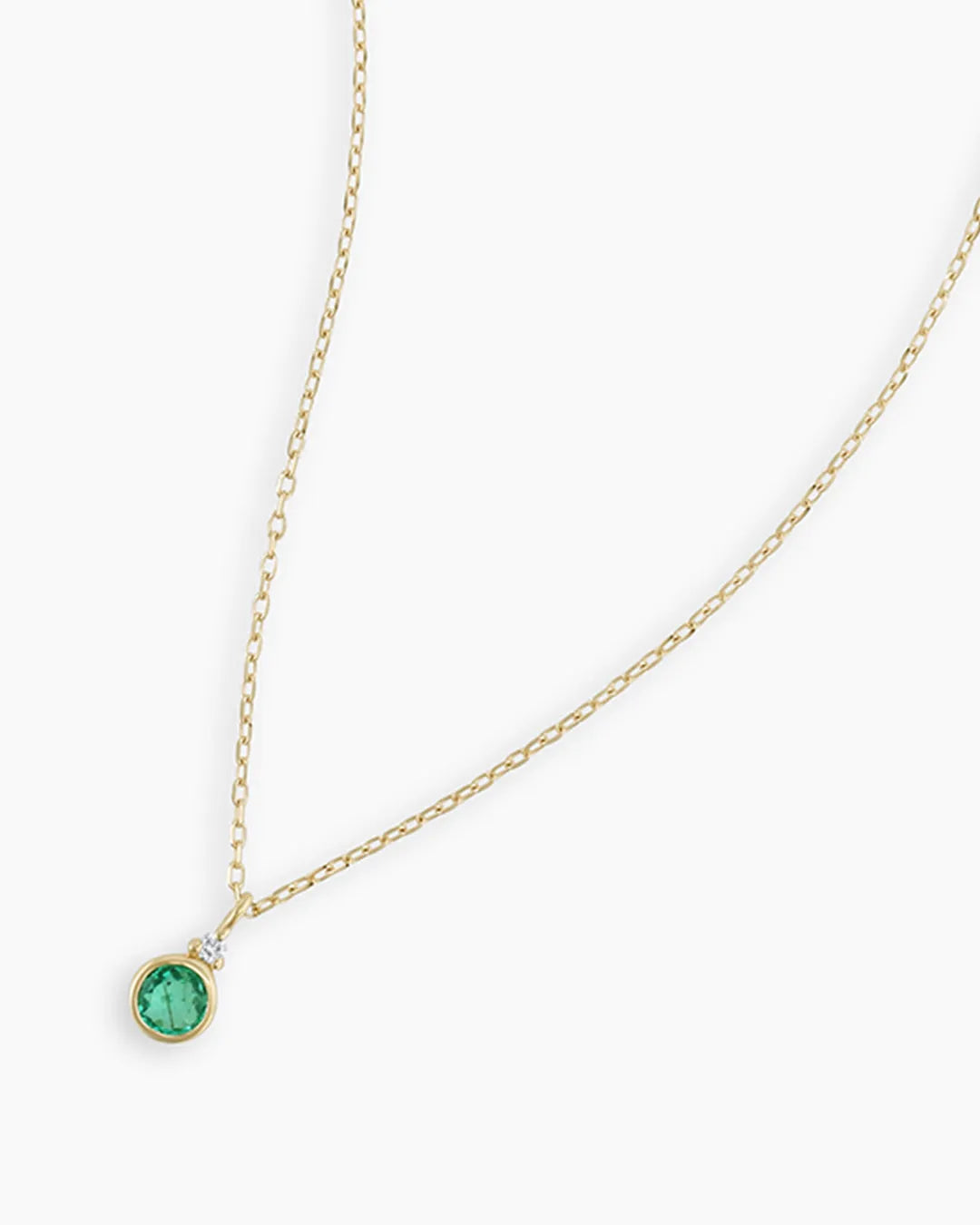 Birthstone Necklace in 14K Solid Gold