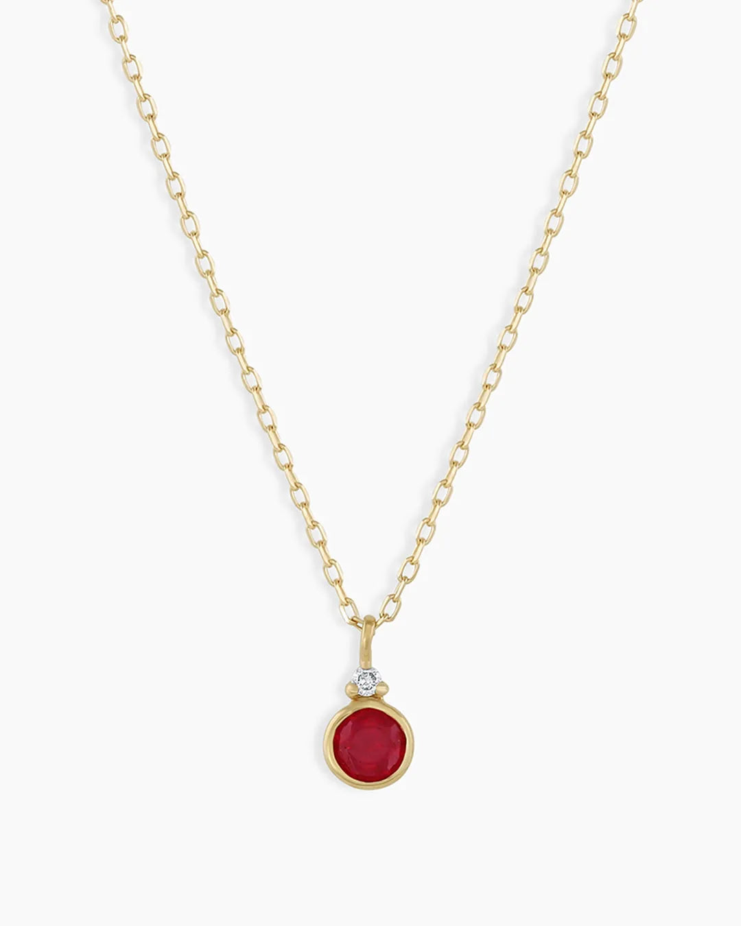 Birthstone Necklace in 14K Solid Gold