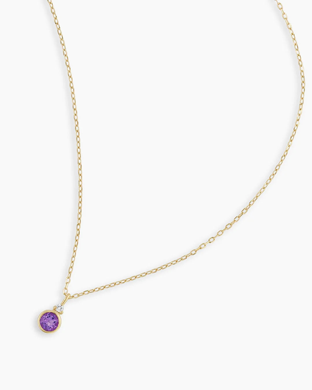 Birthstone Necklace in 14K Solid Gold