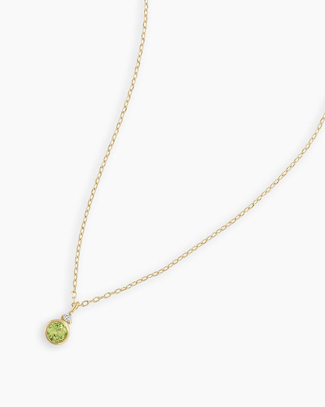 Birthstone Necklace in 14K Solid Gold
