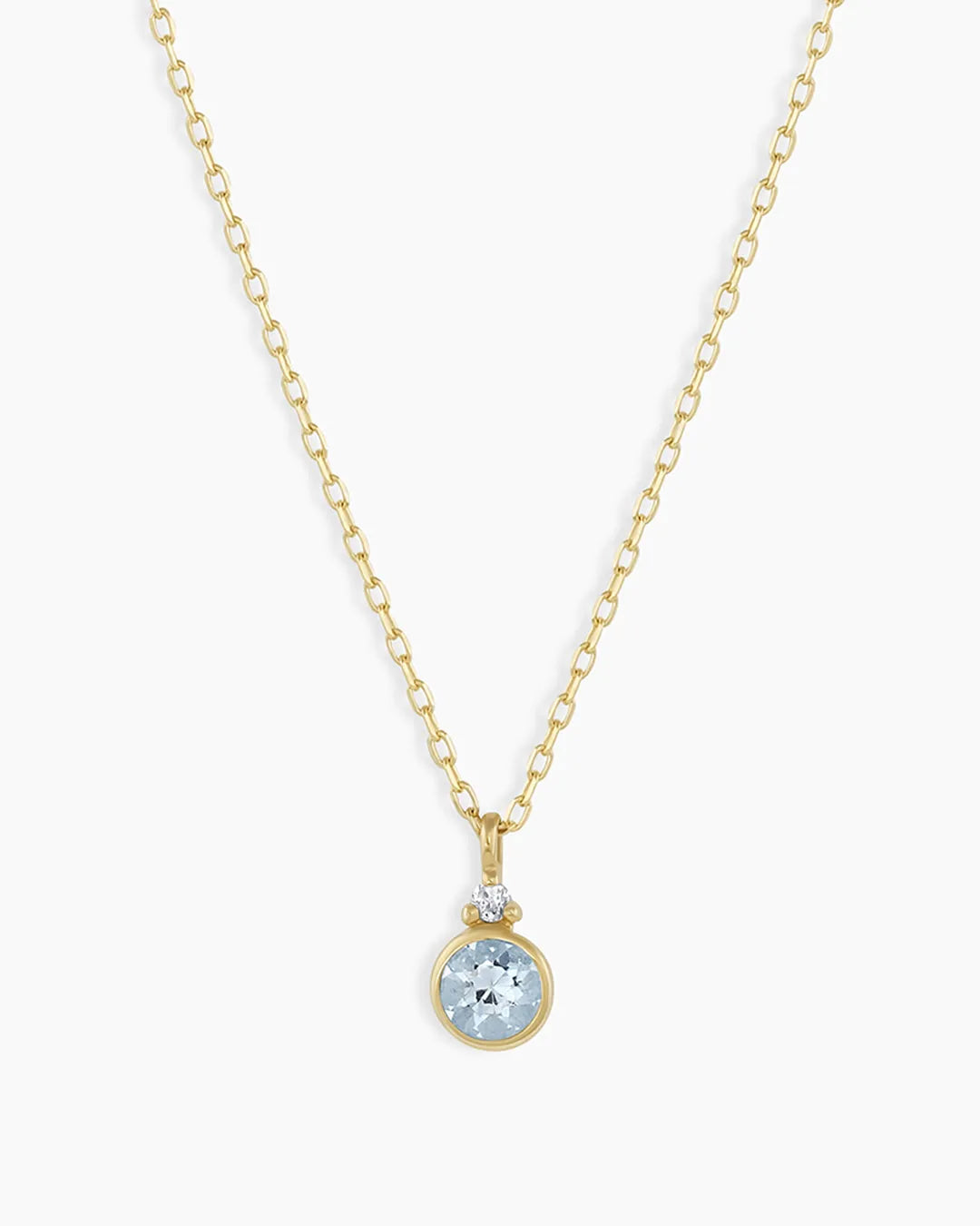 Birthstone Necklace in 14K Solid Gold