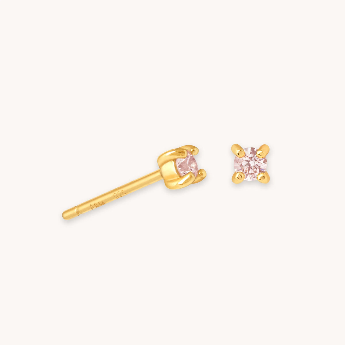 Birthstone Stud Earrings in Gold