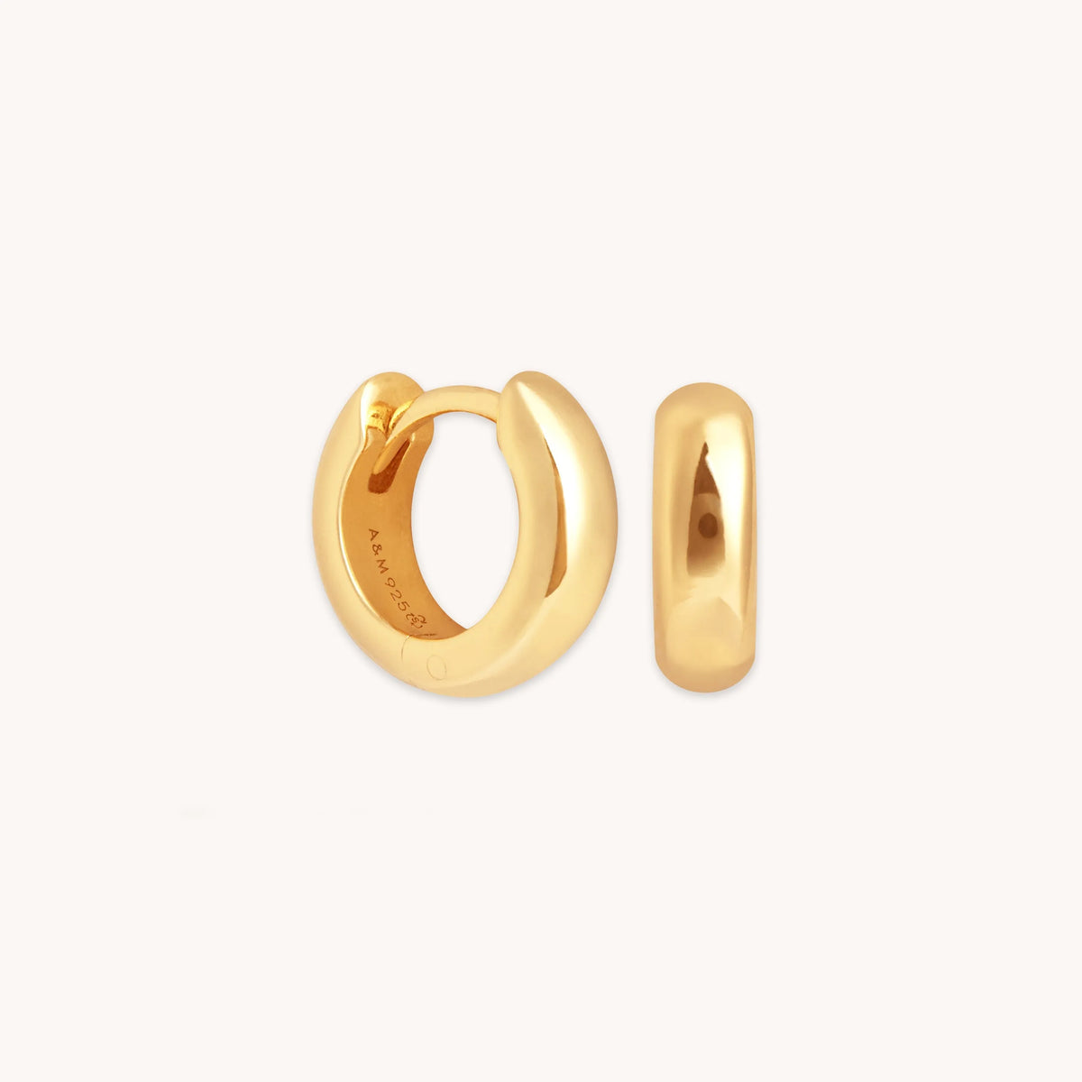 Bold Essential Huggie Earrings in Gold