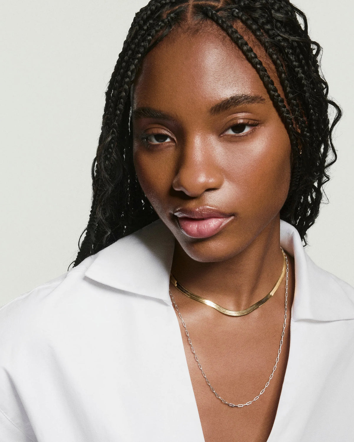 Bold Herringbone Chain Necklace