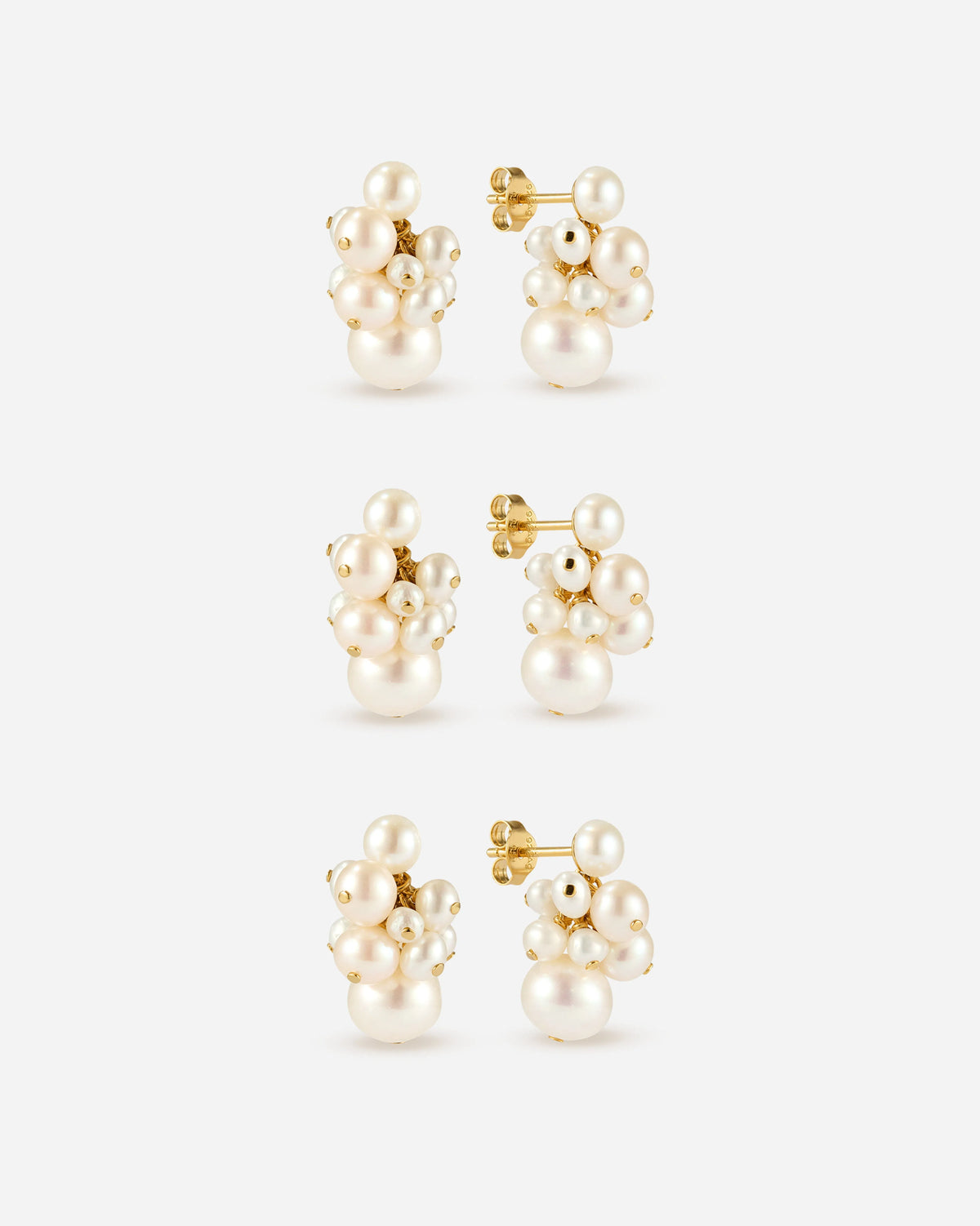 Bordeaux Trio Earring Set