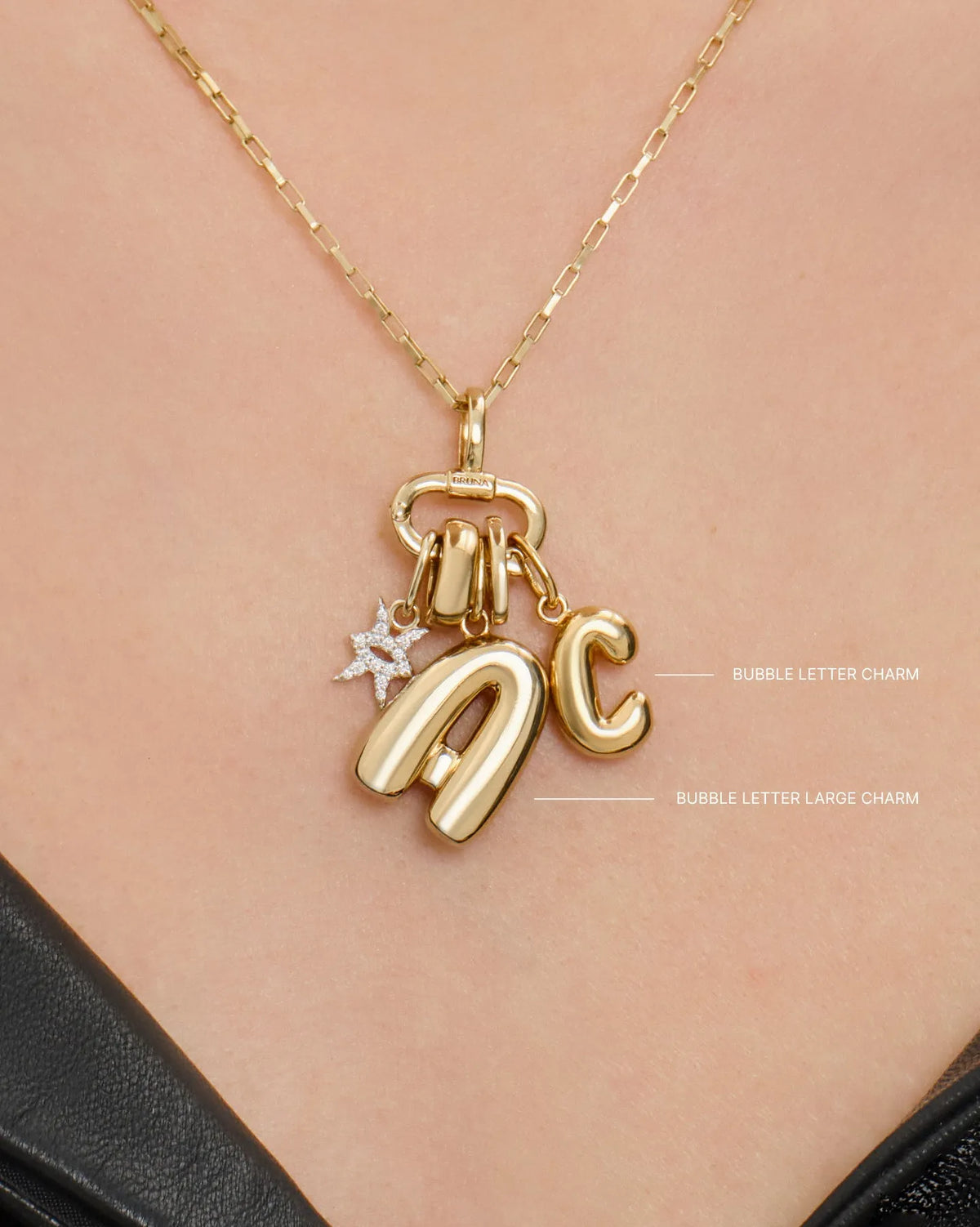 Bubble Letter Large Charm