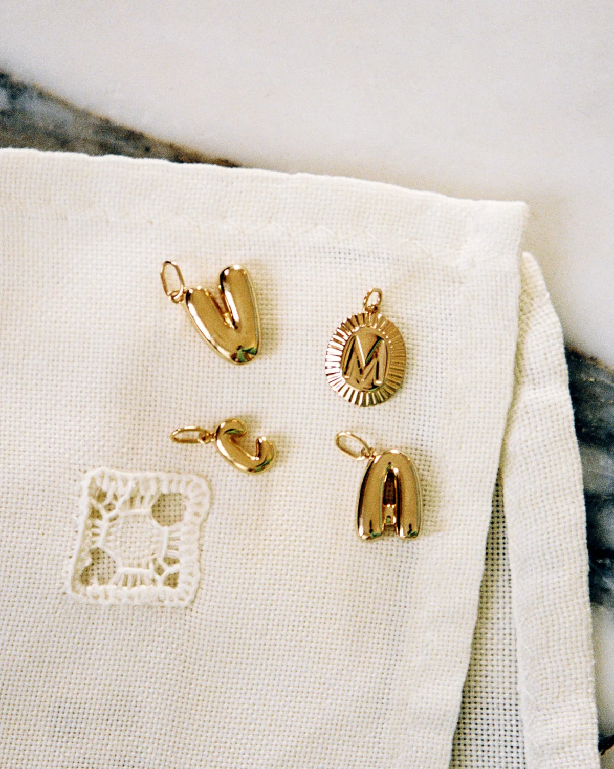 Bubble Letter Large Charm