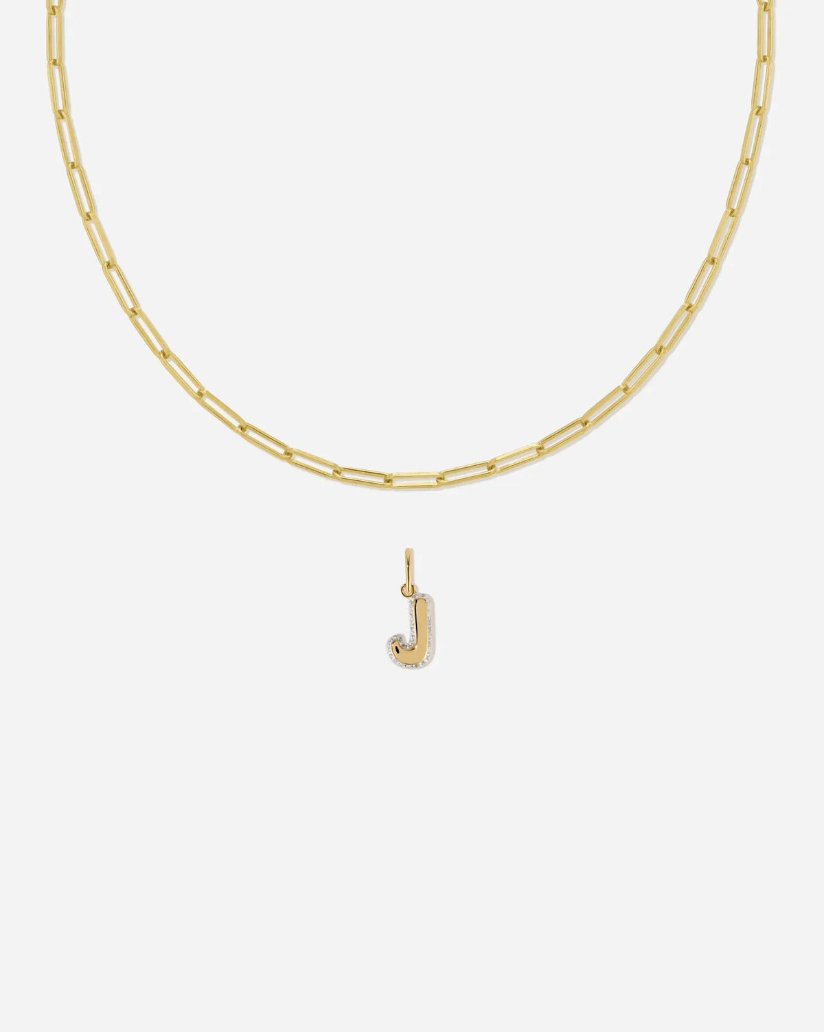 Bubble Letter Topaz Necklace Set