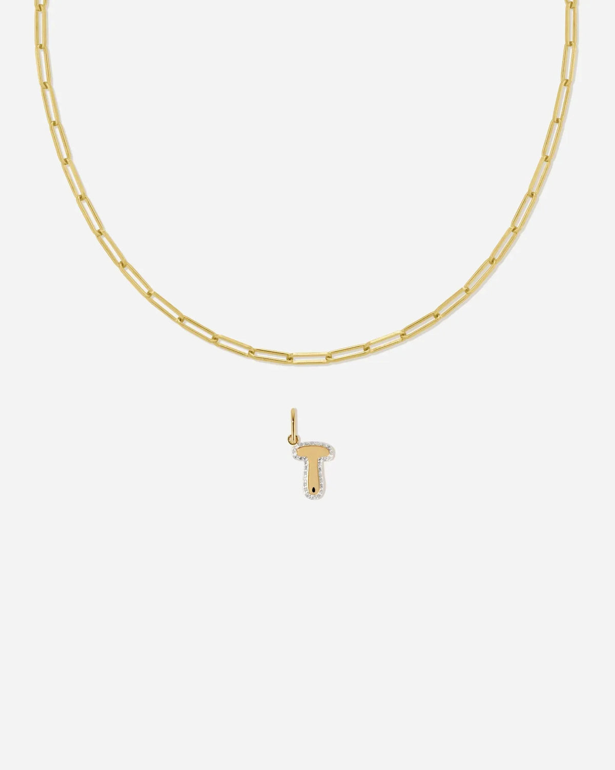 Bubble Letter Topaz Necklace Set