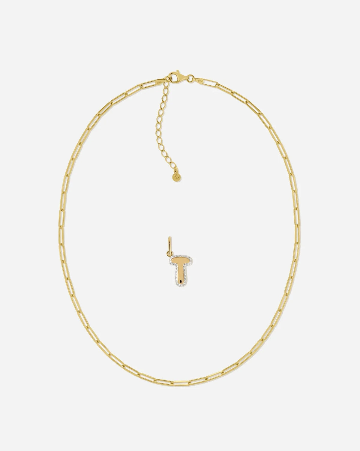 Bubble Letter Topaz Necklace Set