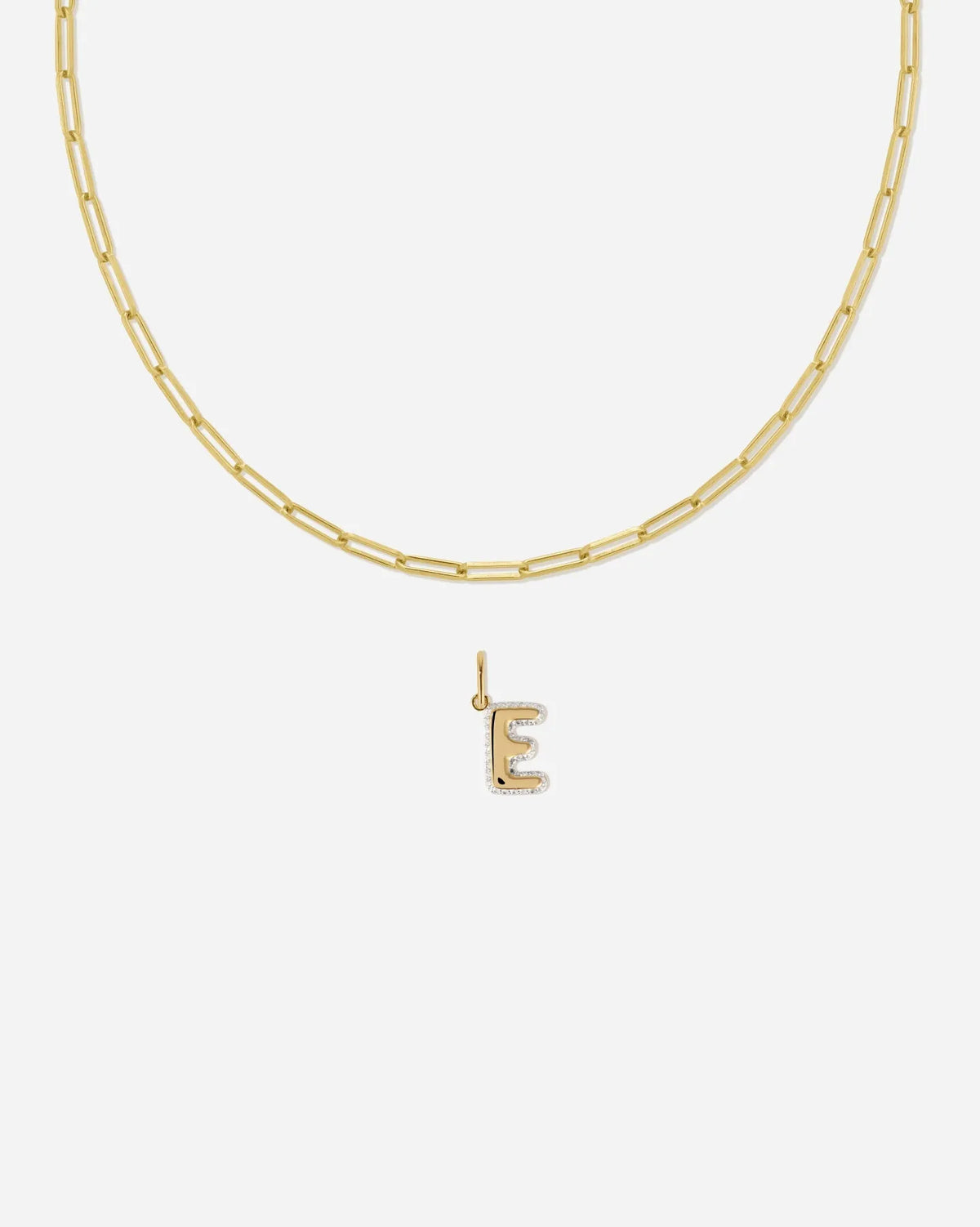 Bubble Letter Topaz Necklace Set
