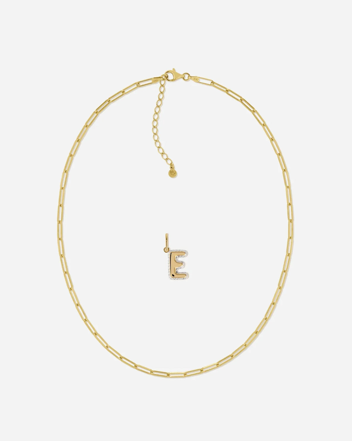 Bubble Letter Topaz Necklace Set