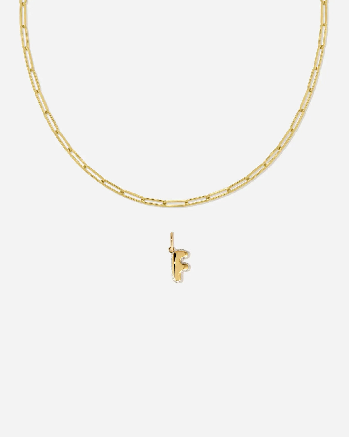 Bubble Letter Topaz Necklace Set