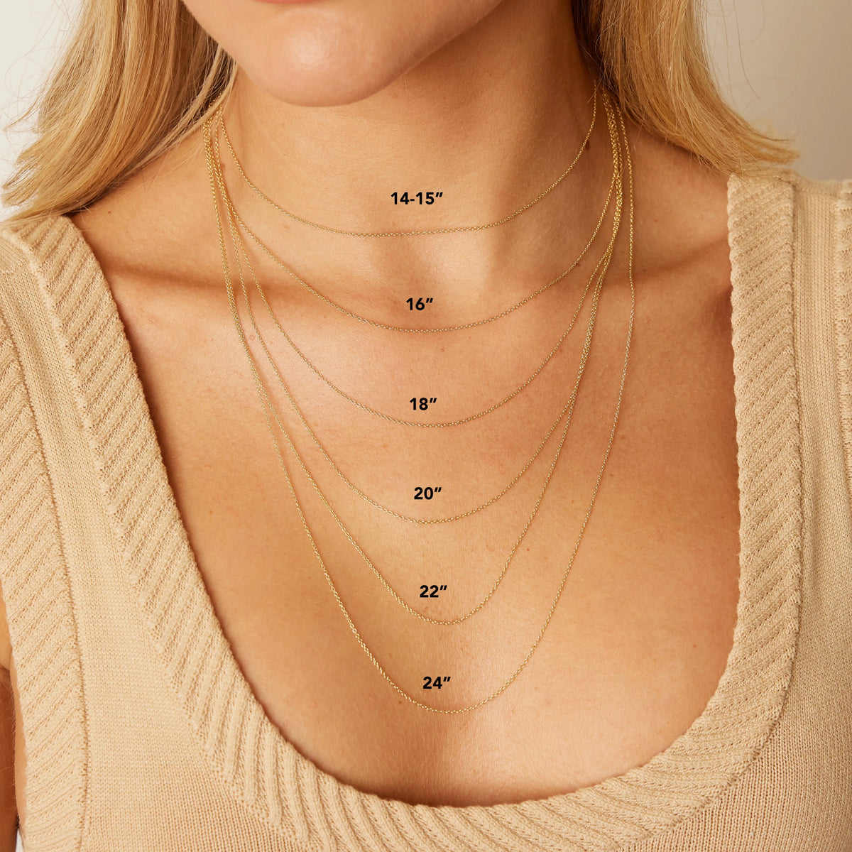Cable Chain Necklace in 14K Gold