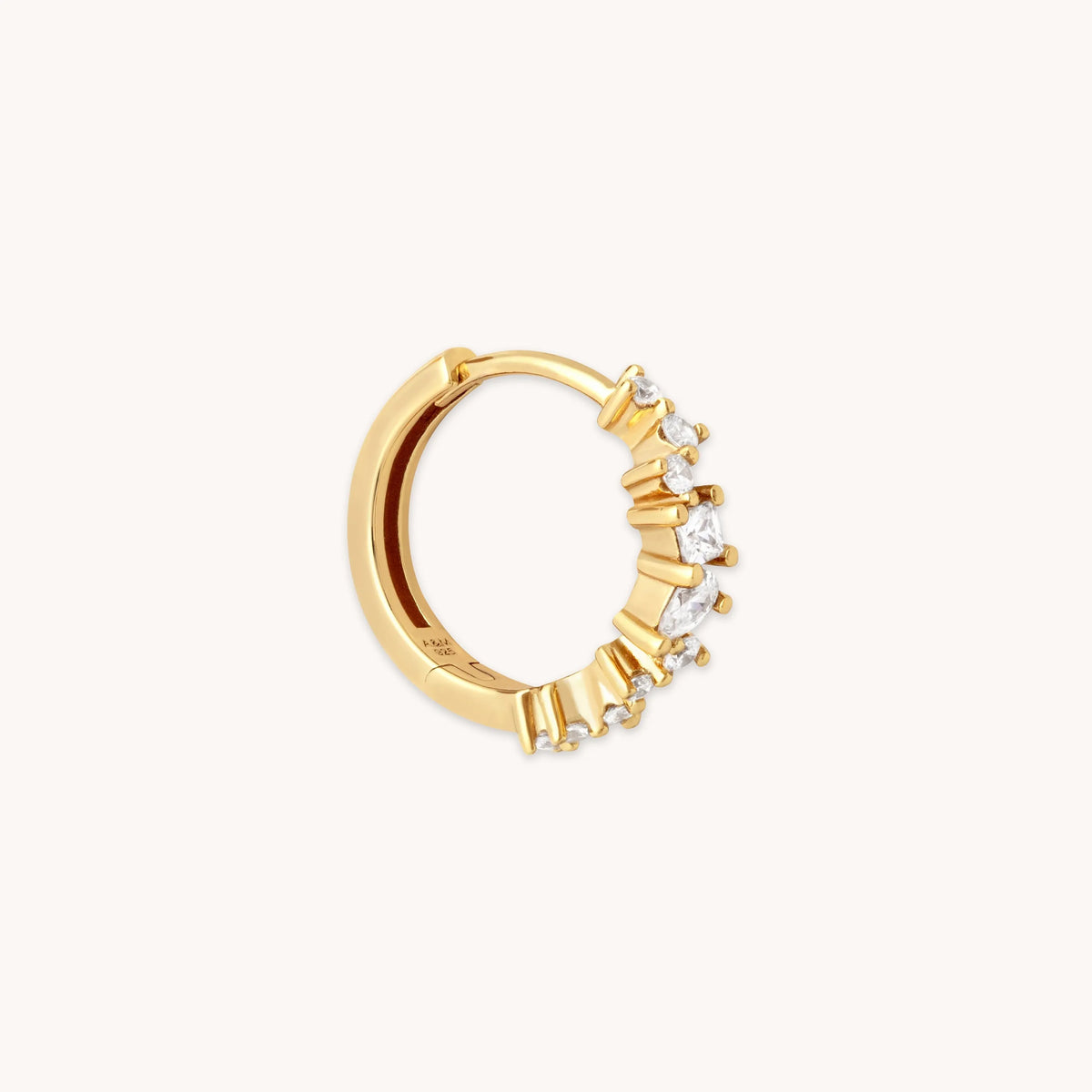 Celestial Crystal 0.45in Hoop in Gold