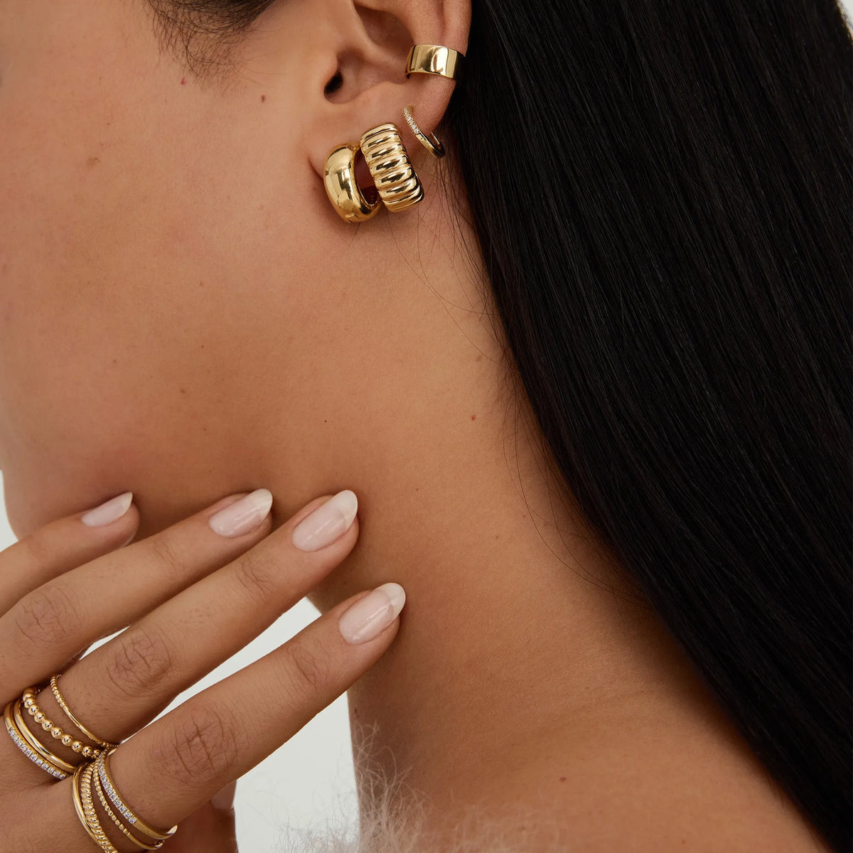 Chunky Medium Hoop Earrings