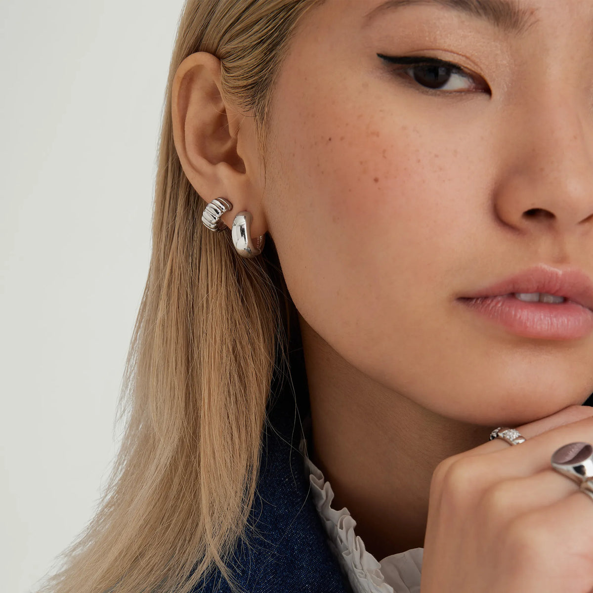 Chunky Medium Hoop Earrings