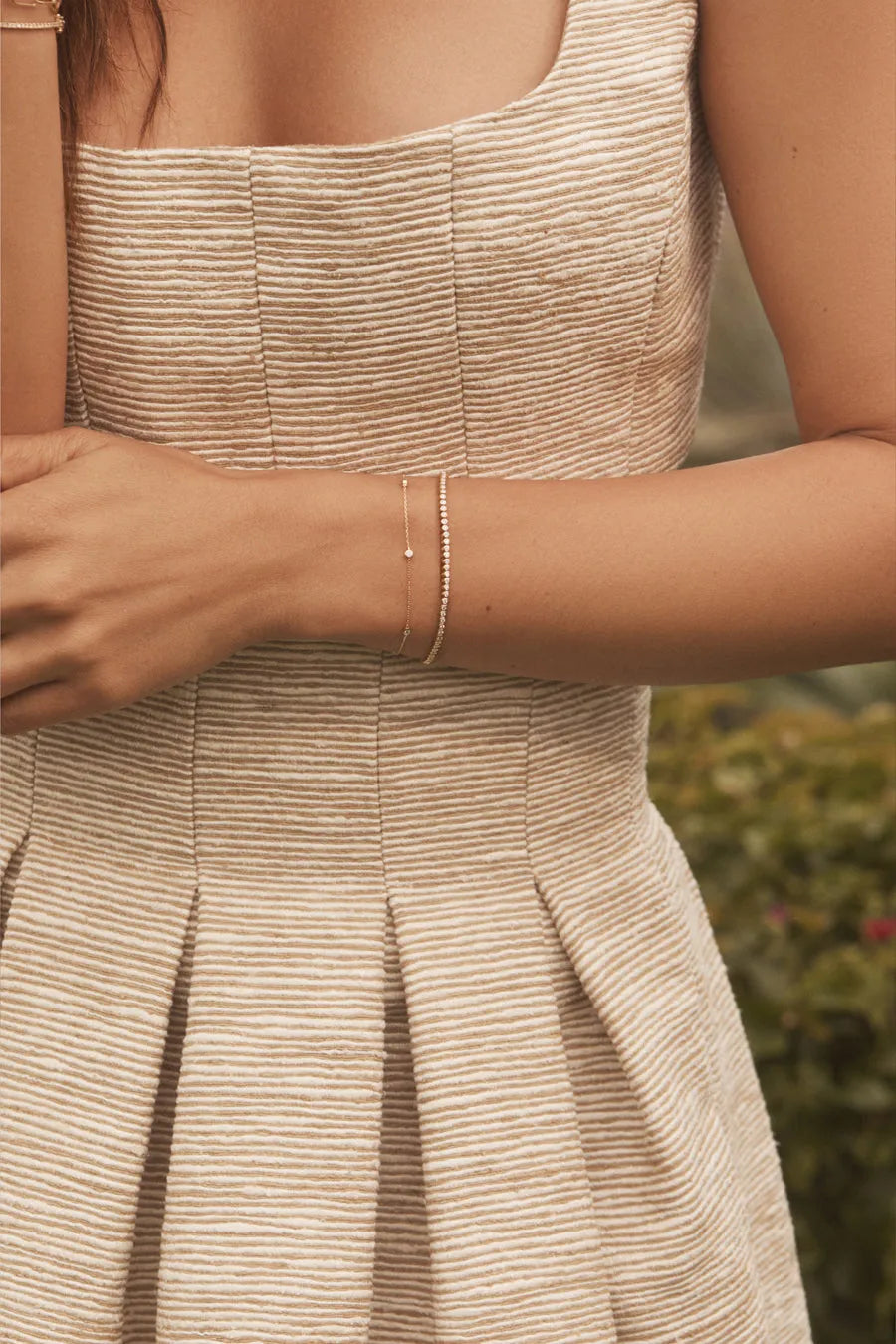 Classic Five Diamond Bracelet in 14K Gold