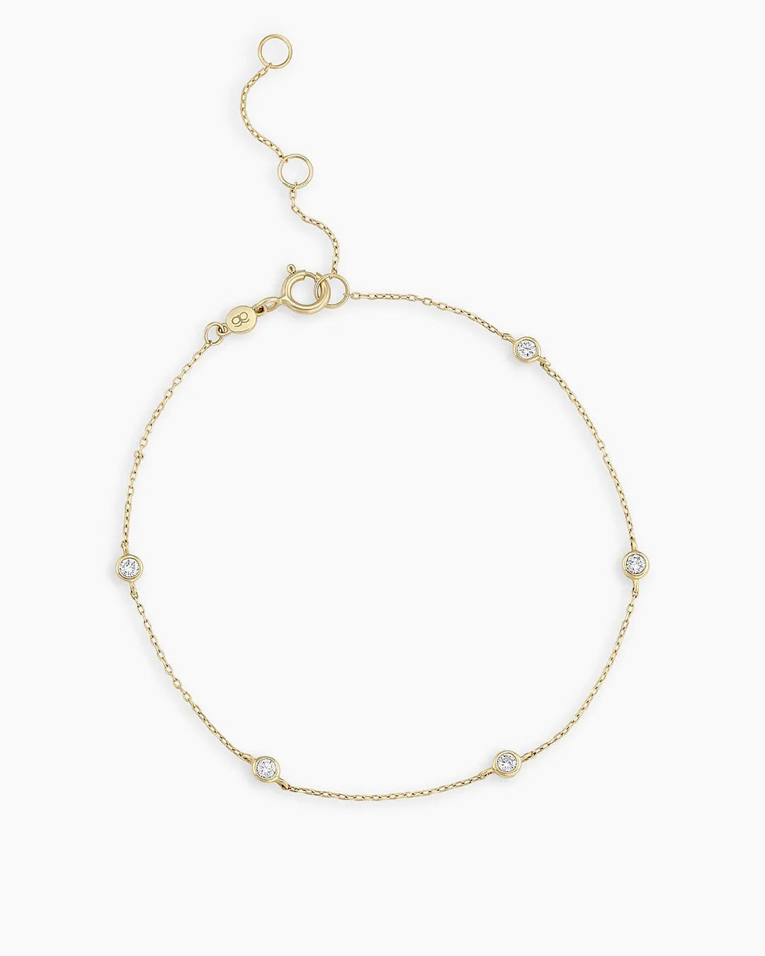 Classic Five Diamond Bracelet in 14K Gold