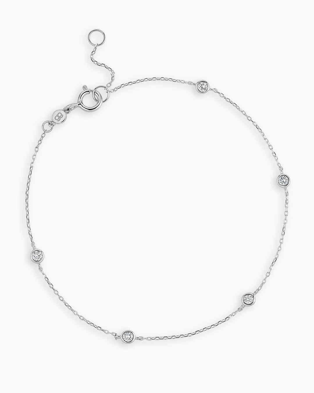 Classic Five Diamond Bracelet in 14K Gold