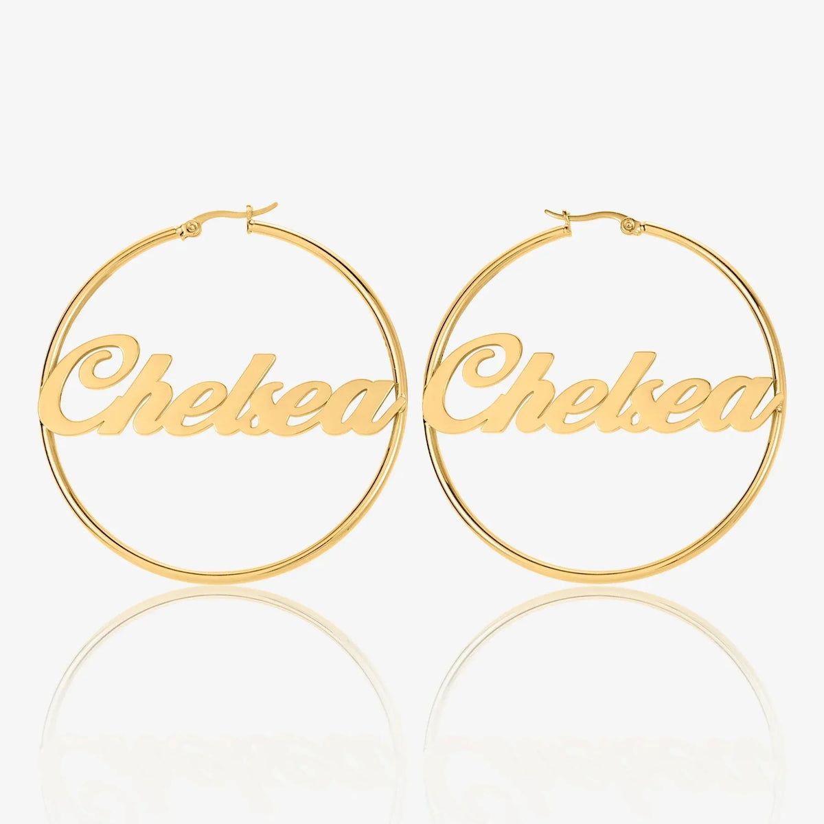 Classic Name Hoop Earrings