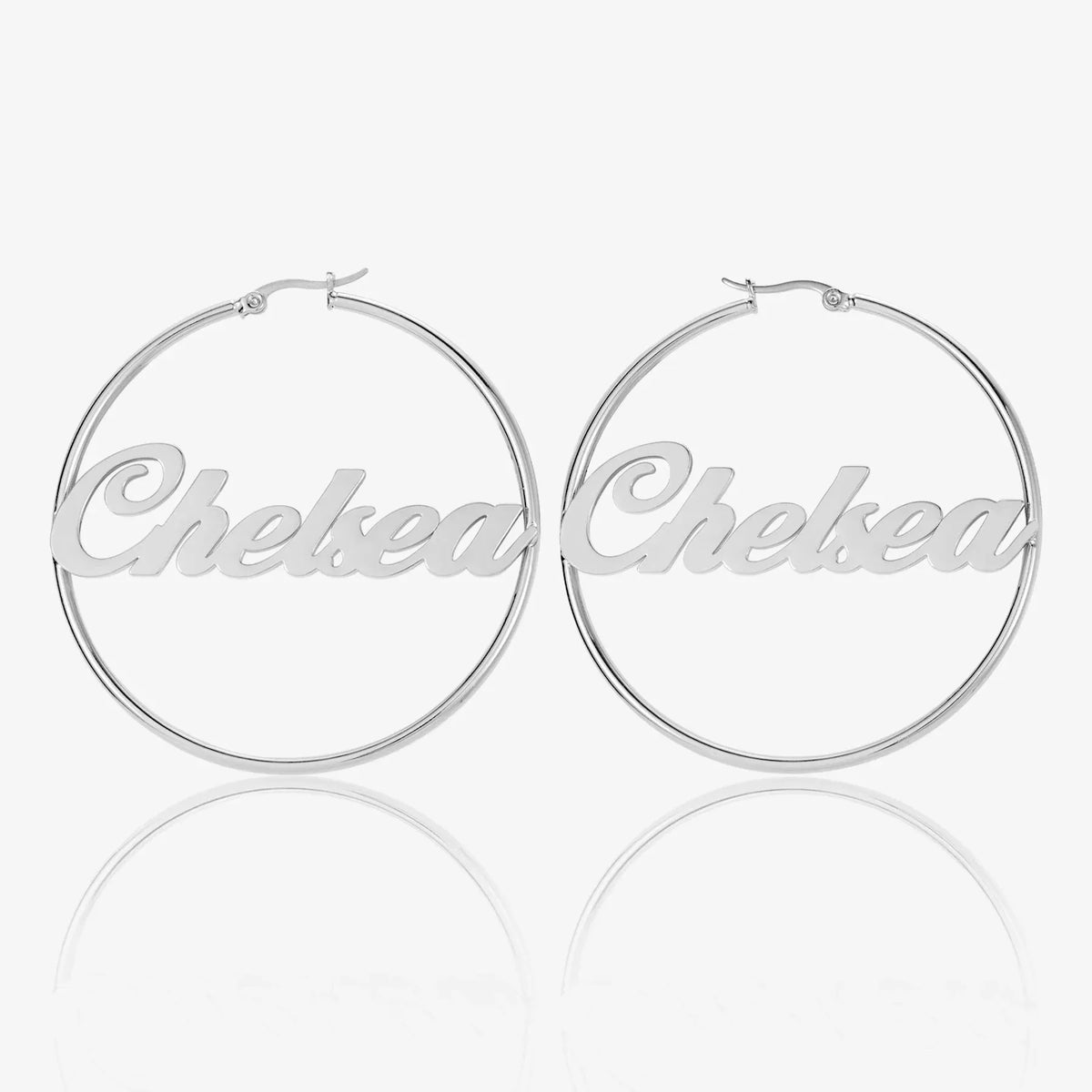 Classic Name Hoop Earrings