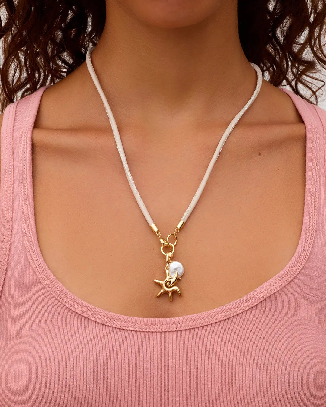 Coin Pearl Parker Charm in 18K Gold Plated