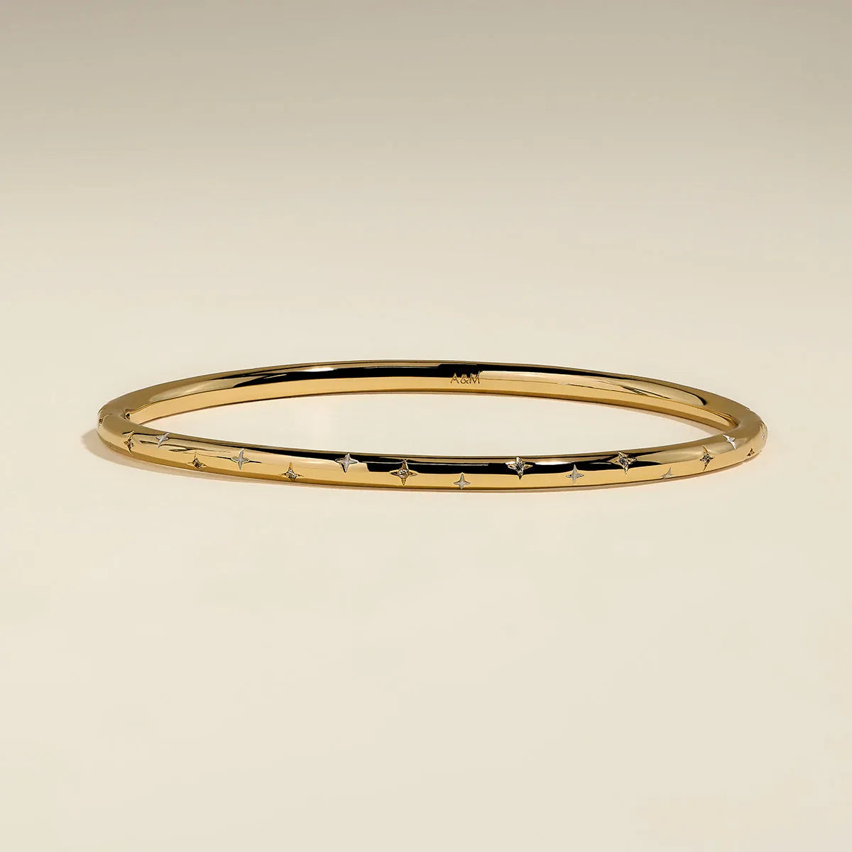 Cosmic Dome Bangle in 18K Gold Plated