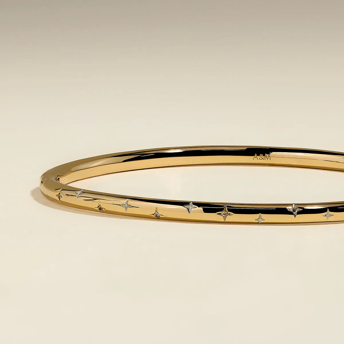Cosmic Dome Bangle in 18K Gold Plated