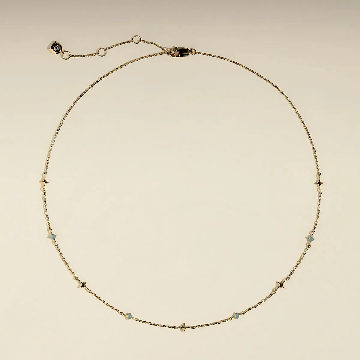 Cosmic Opal Charm Necklace in Gold