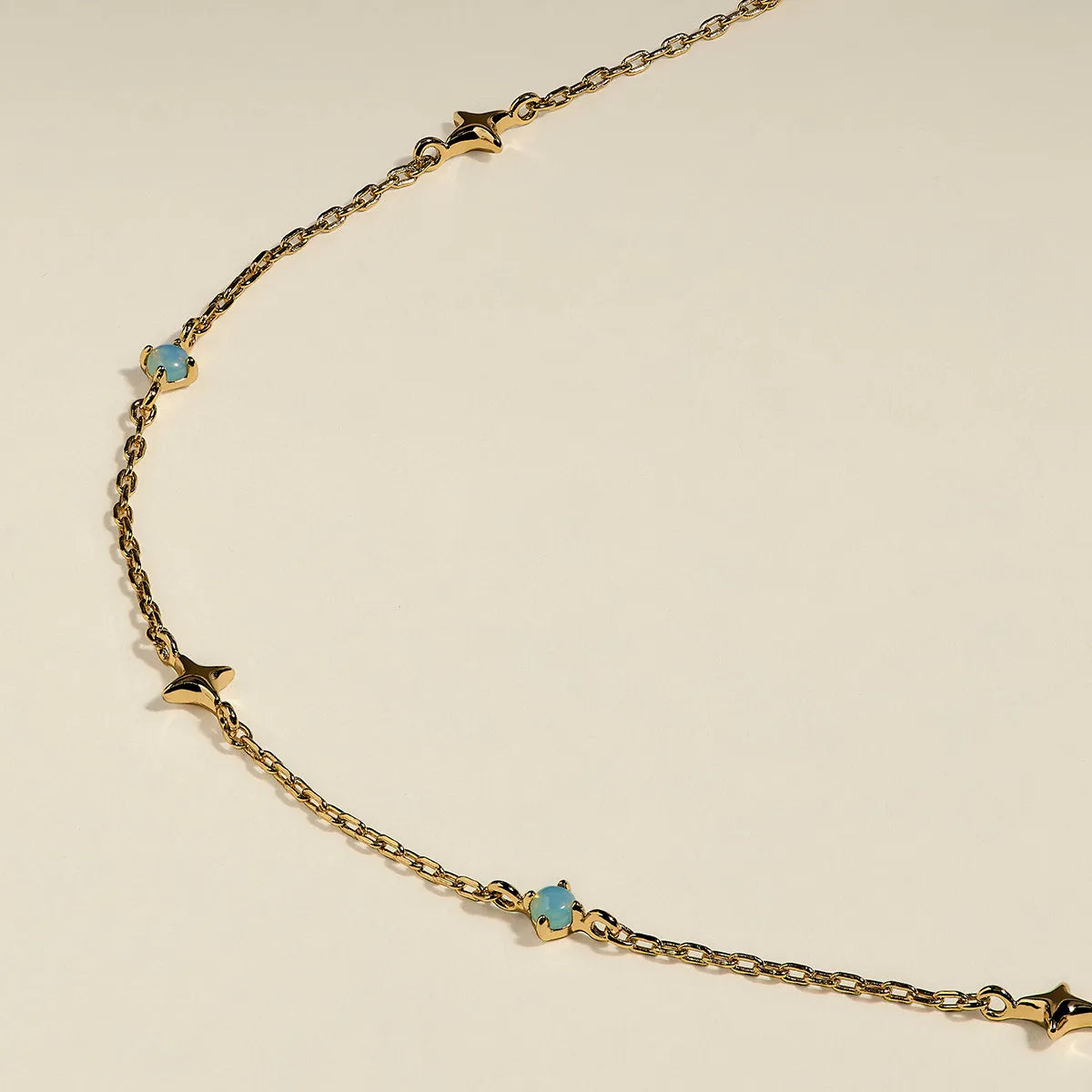 Cosmic Opal Charm Necklace in Gold