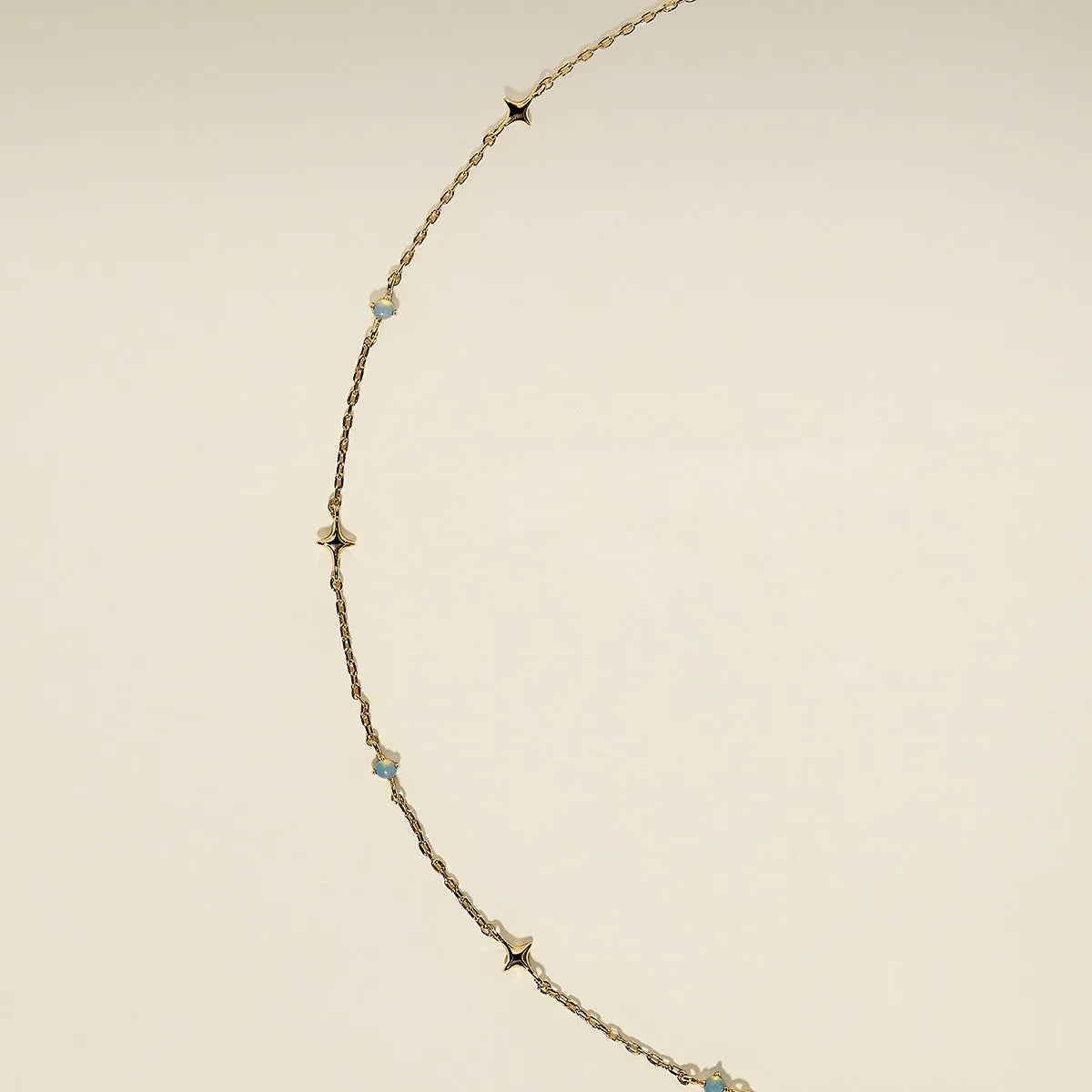 Cosmic Opal Charm Necklace in Gold