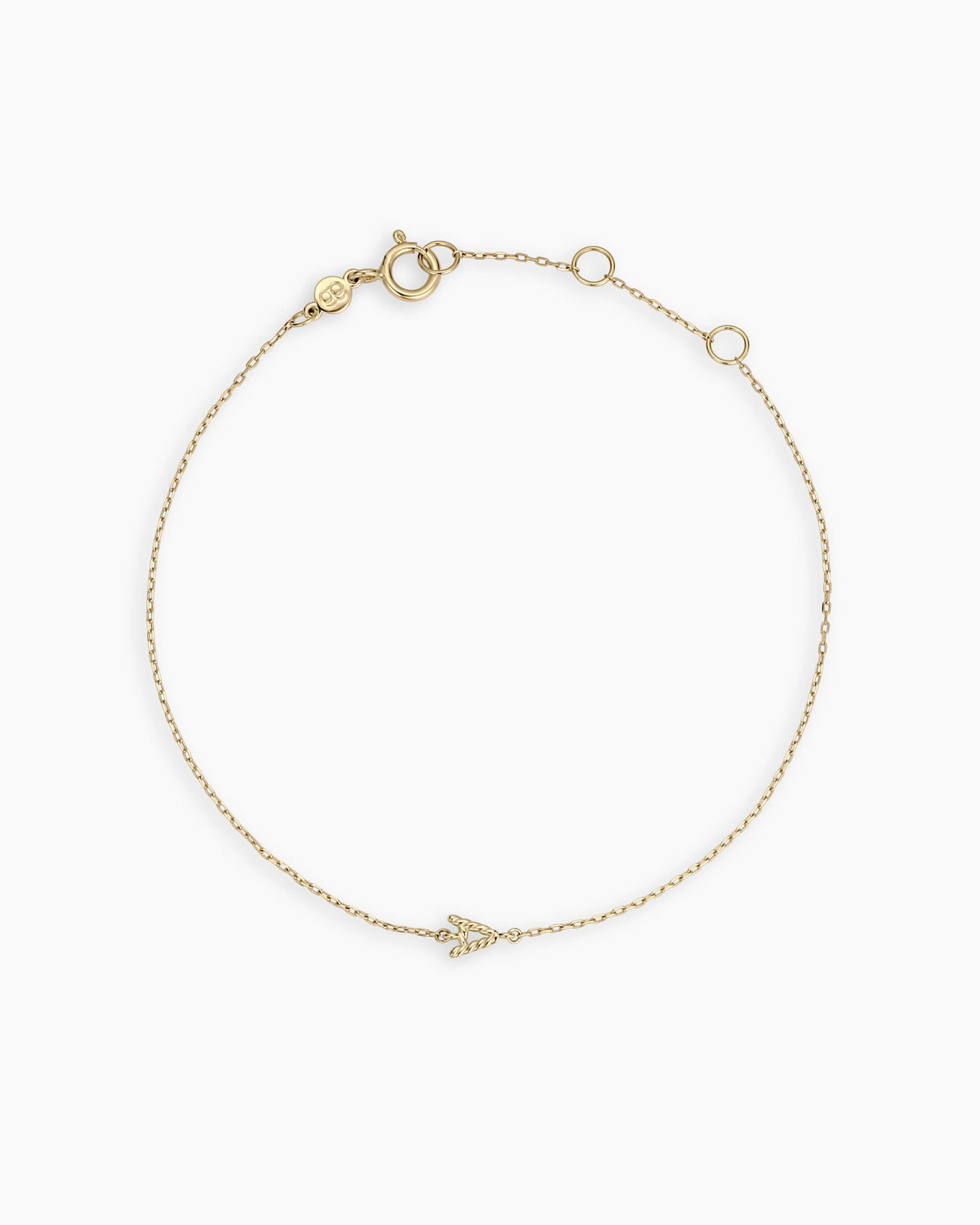 Crew Alphabet Bracelet in 14K Gold