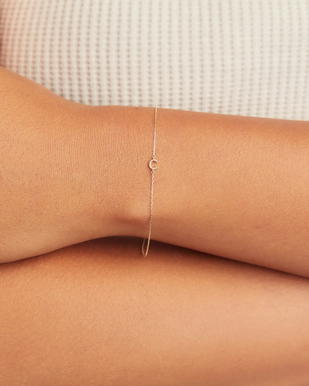 Crew Alphabet Bracelet in 14K Gold