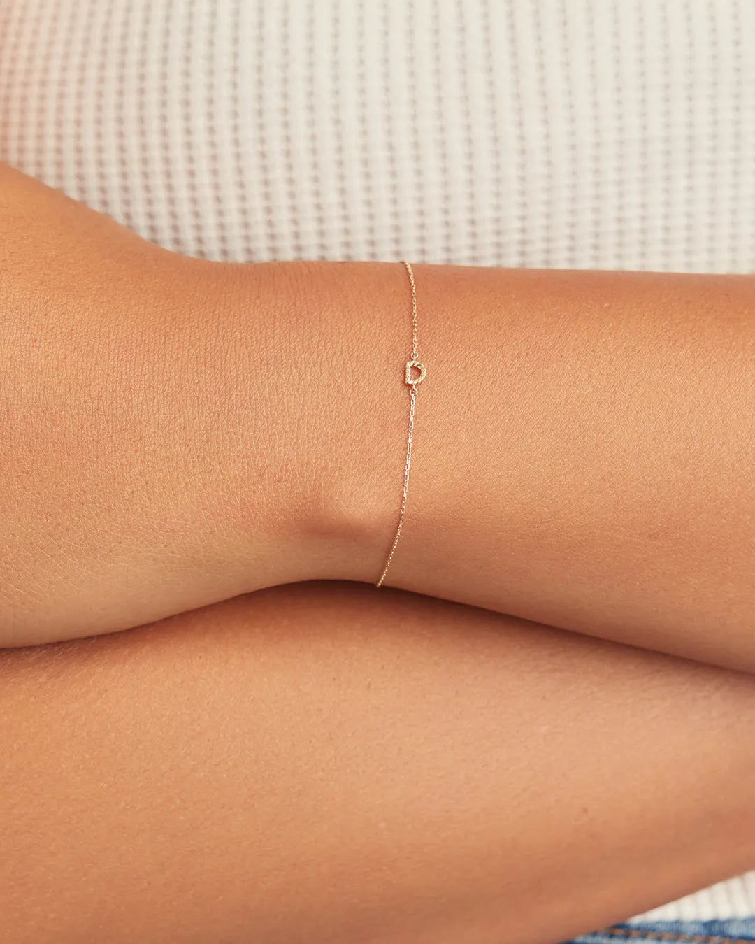 Crew Alphabet Bracelet in 14K Gold