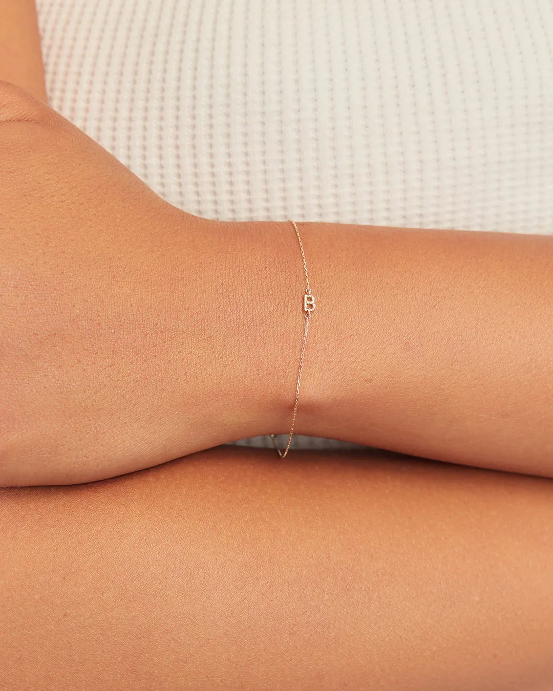 Crew Alphabet Bracelet in 14K Gold