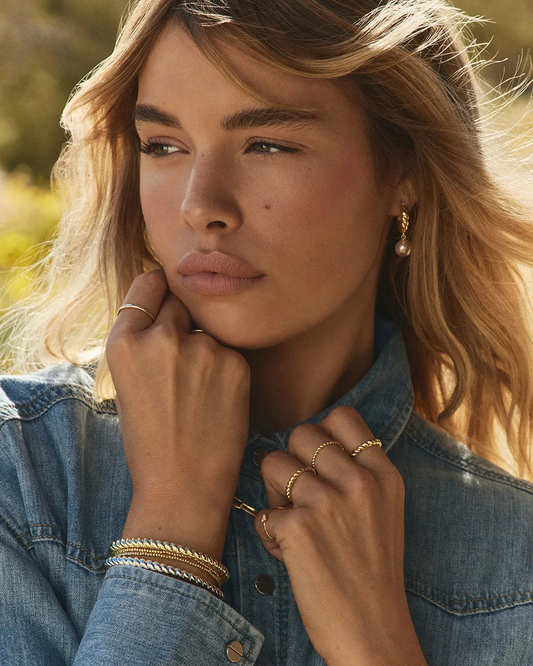 Crew Mixed Cuff in 18K Gold Plated