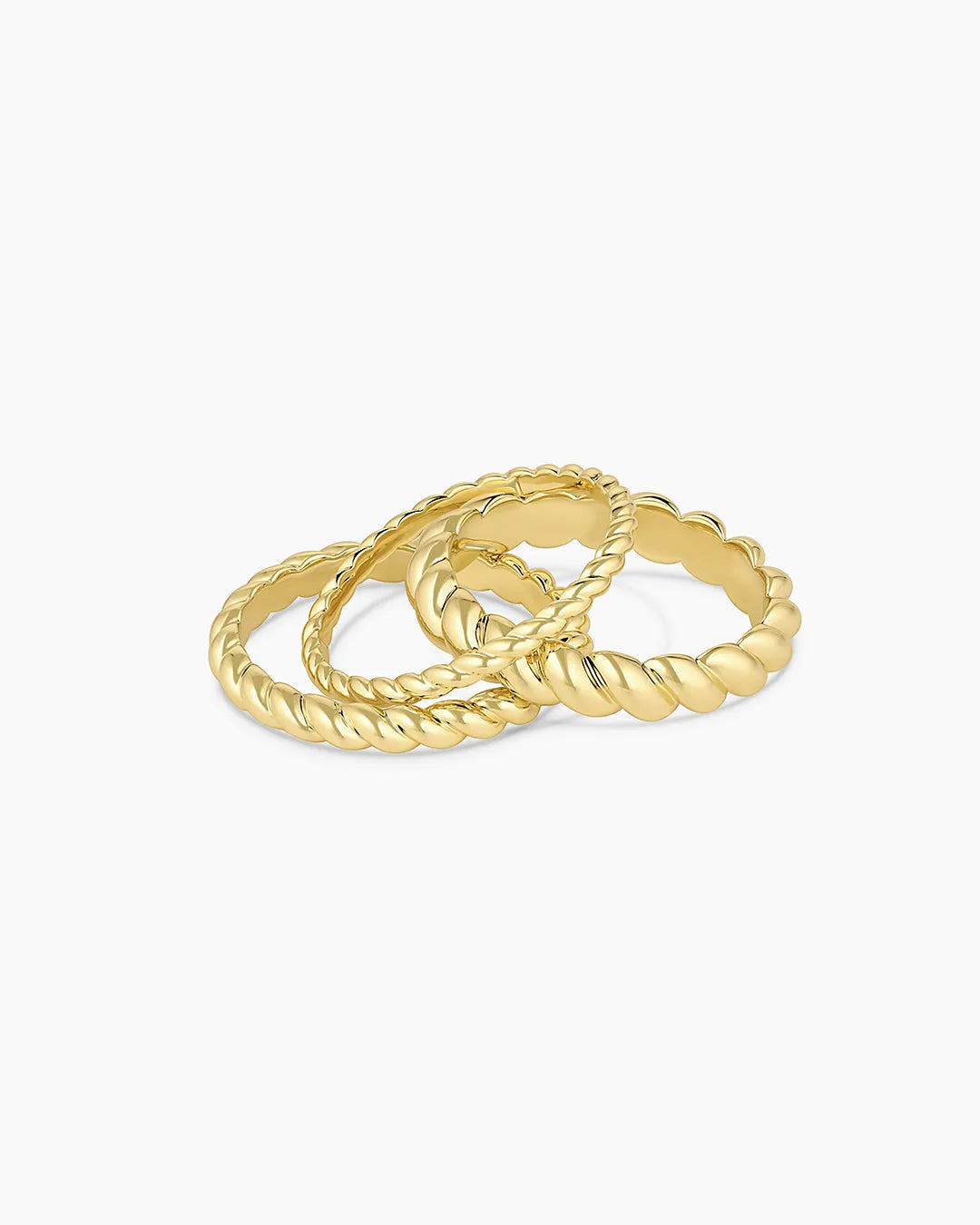 Crew Ring Set in 18K Gold Plated