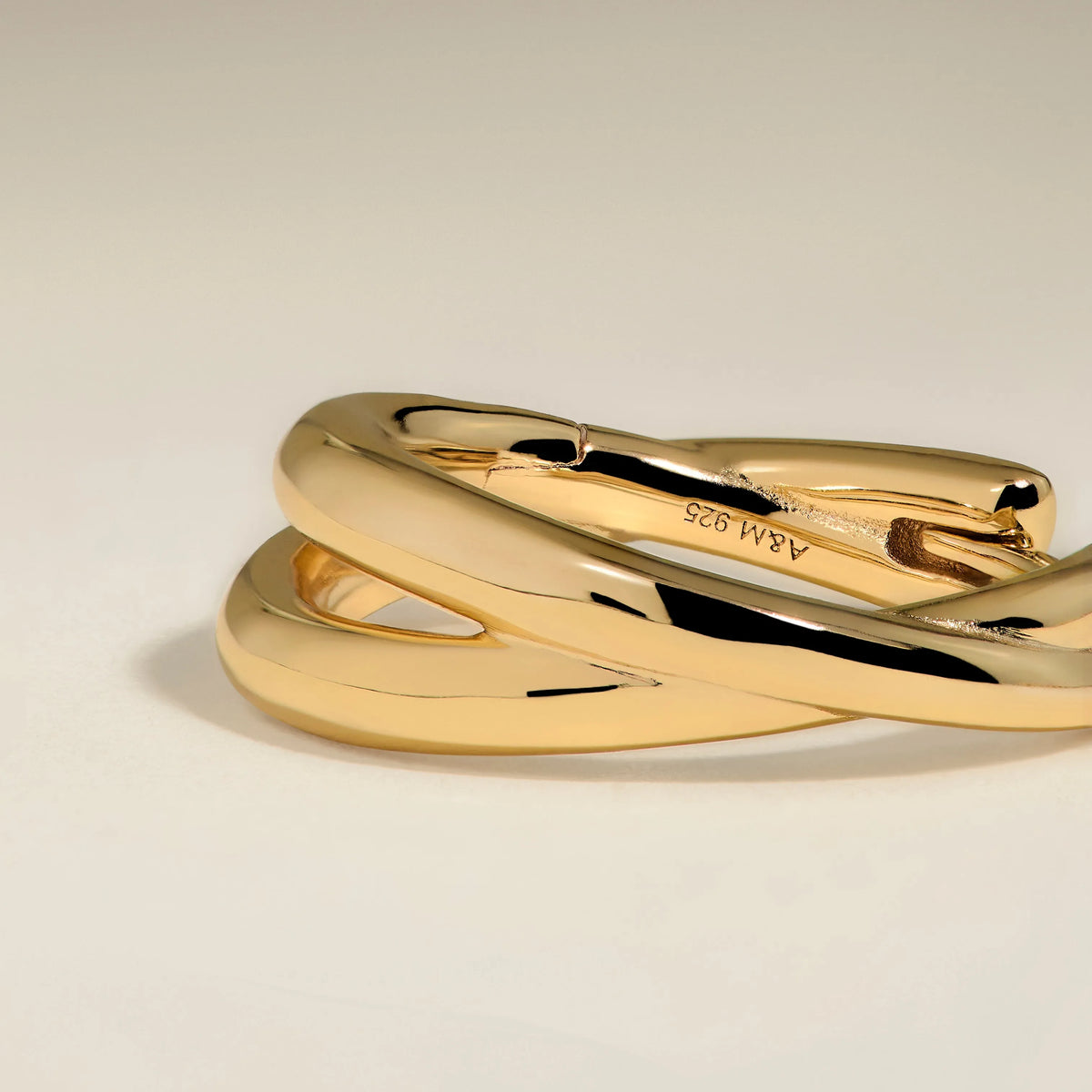 Crossover Illusion Hoops in Gold