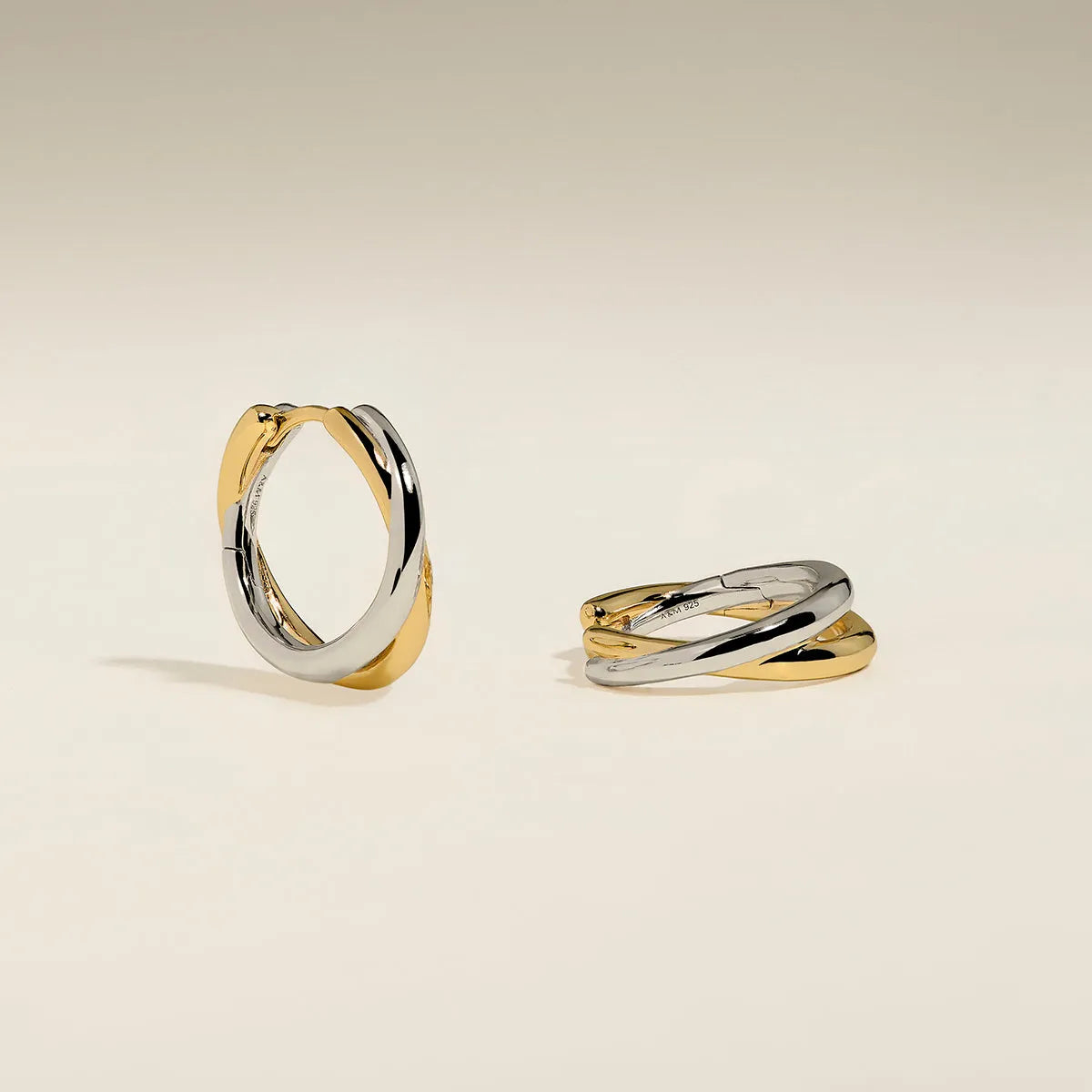 Crossover Illusion Hoops in Mixed Metal