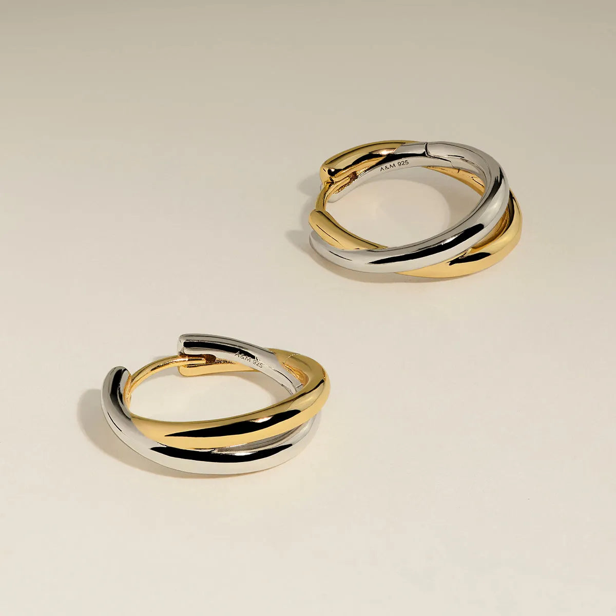 Crossover Illusion Hoops in Mixed Metal