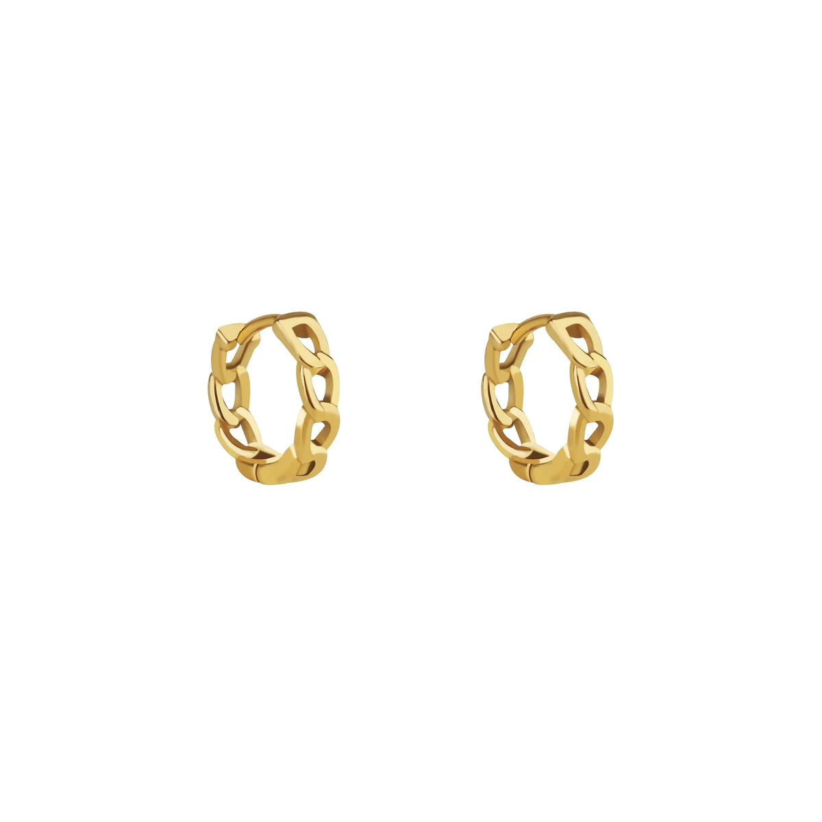 Cuban Link Huggie Earrings