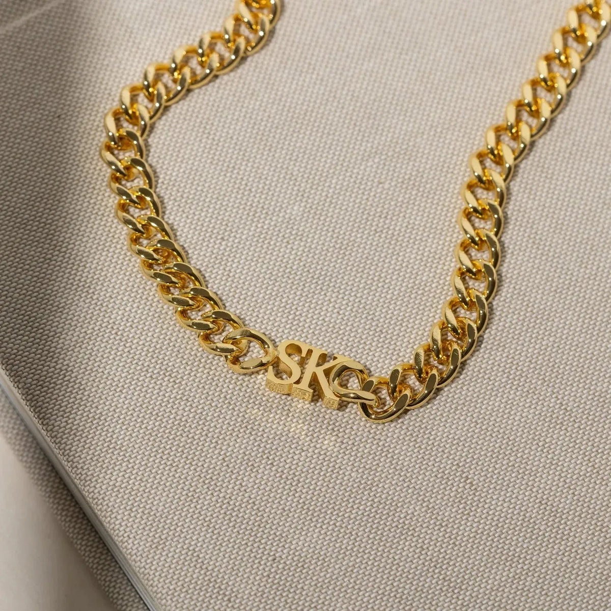 Custom Initials XL Cuban Chain Choker Necklace