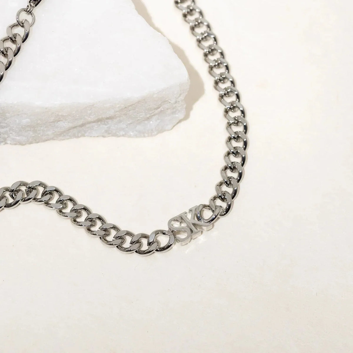 Custom Initials XL Cuban Chain Choker Necklace