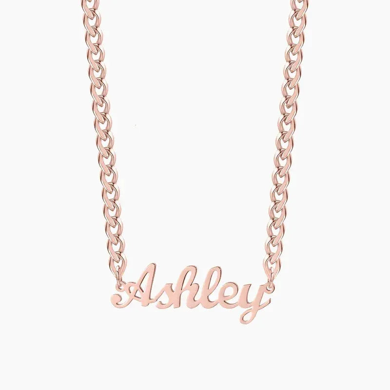 Custom Name Cuban Chain Necklace