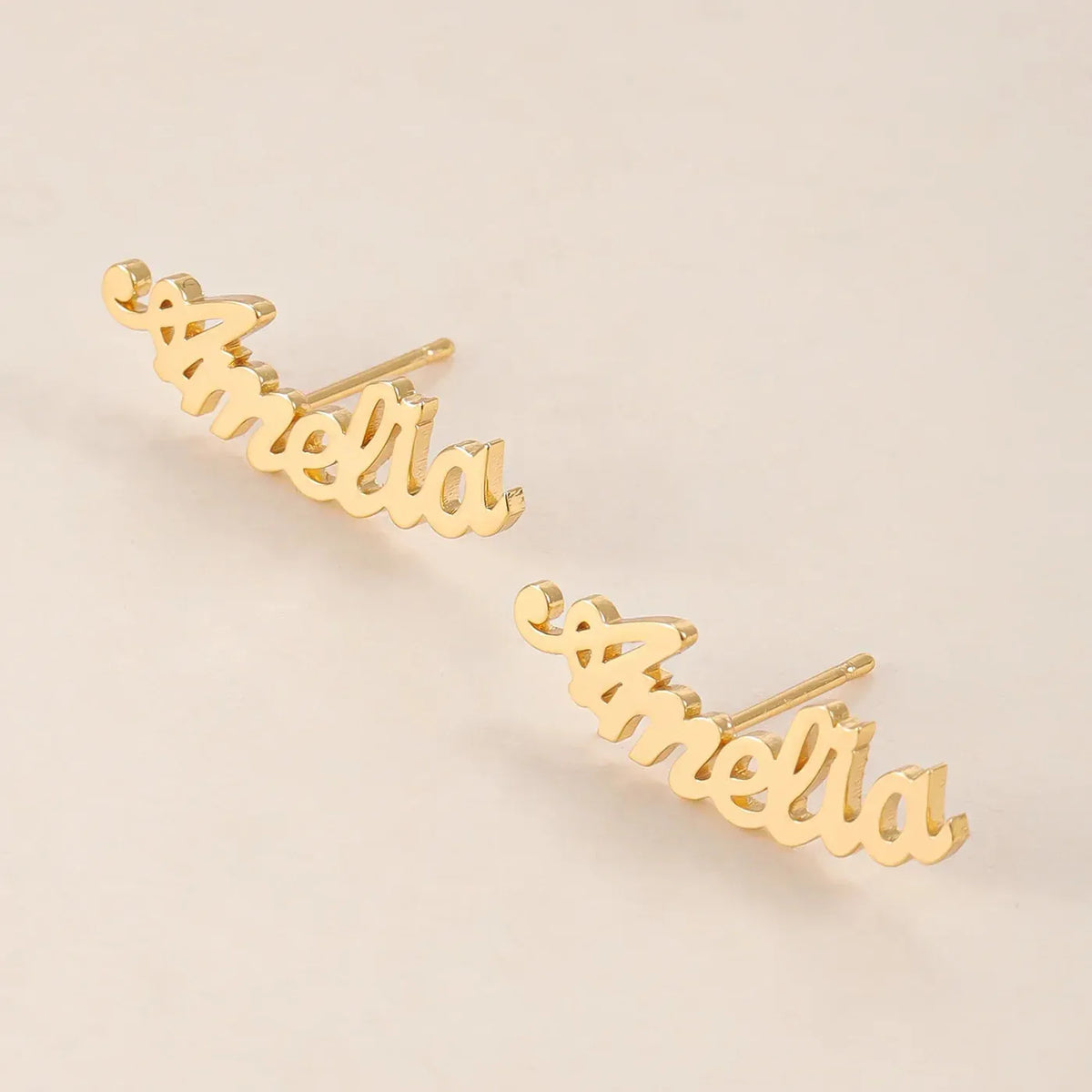 Custom Name Stud Earrings