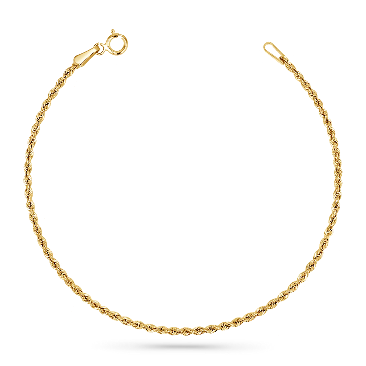 Dainty Rope Chain Bracelet in 14K Gold
