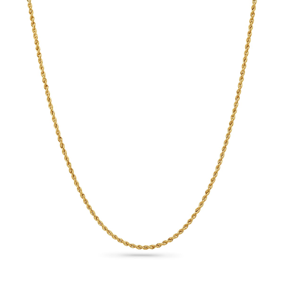 Dainty Rope Chain Necklace in 14K Gold