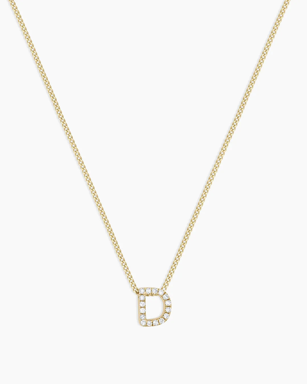 Diamond Alphabet Necklace in 14K Gold